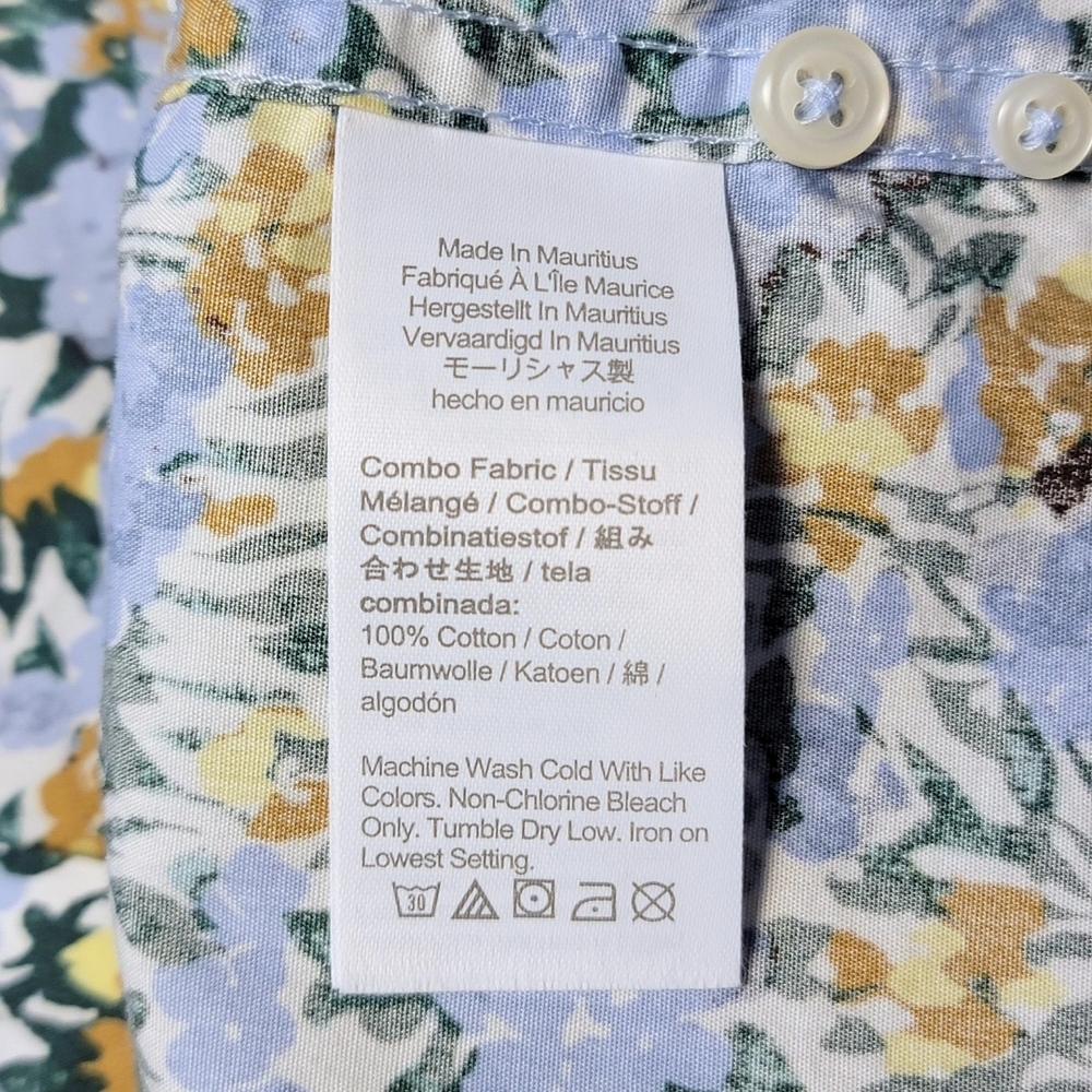 J. Crew Secret Wash Classic Floral Print Short Sleeve Shirt - Picture 5 of 6